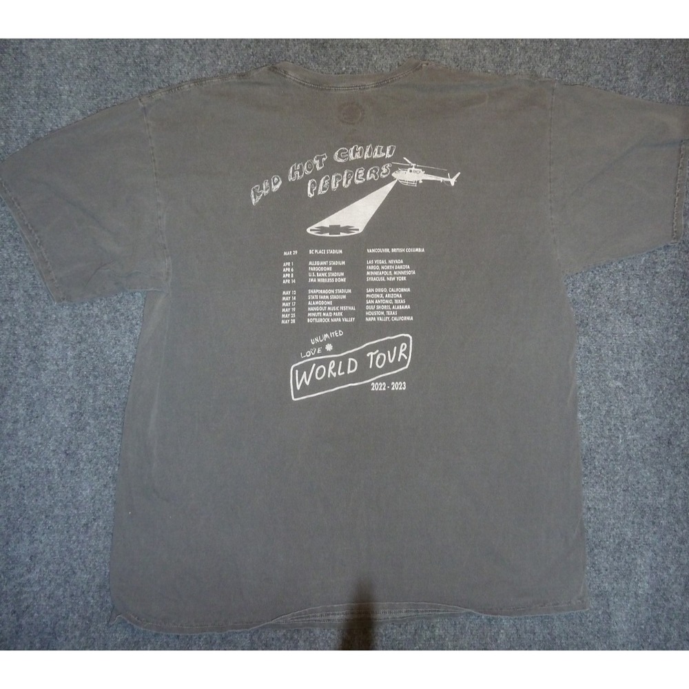 Red Hot Chili Peppers Tee Shirt Mens XL Black 22-23 World Tour - Picture 5 of 5